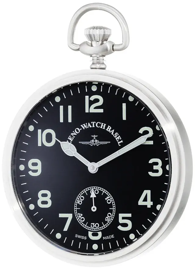 Zeno-Watch Basel Pocket Watch Lepine Pilot montre de poche acier