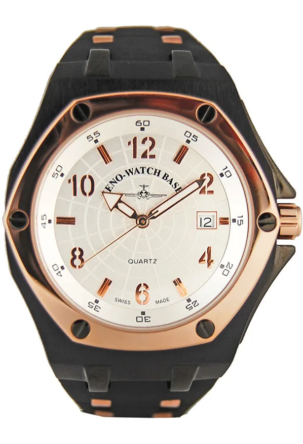 Zeno-Watch Basel Hexa Screws Retro montre lunette noire