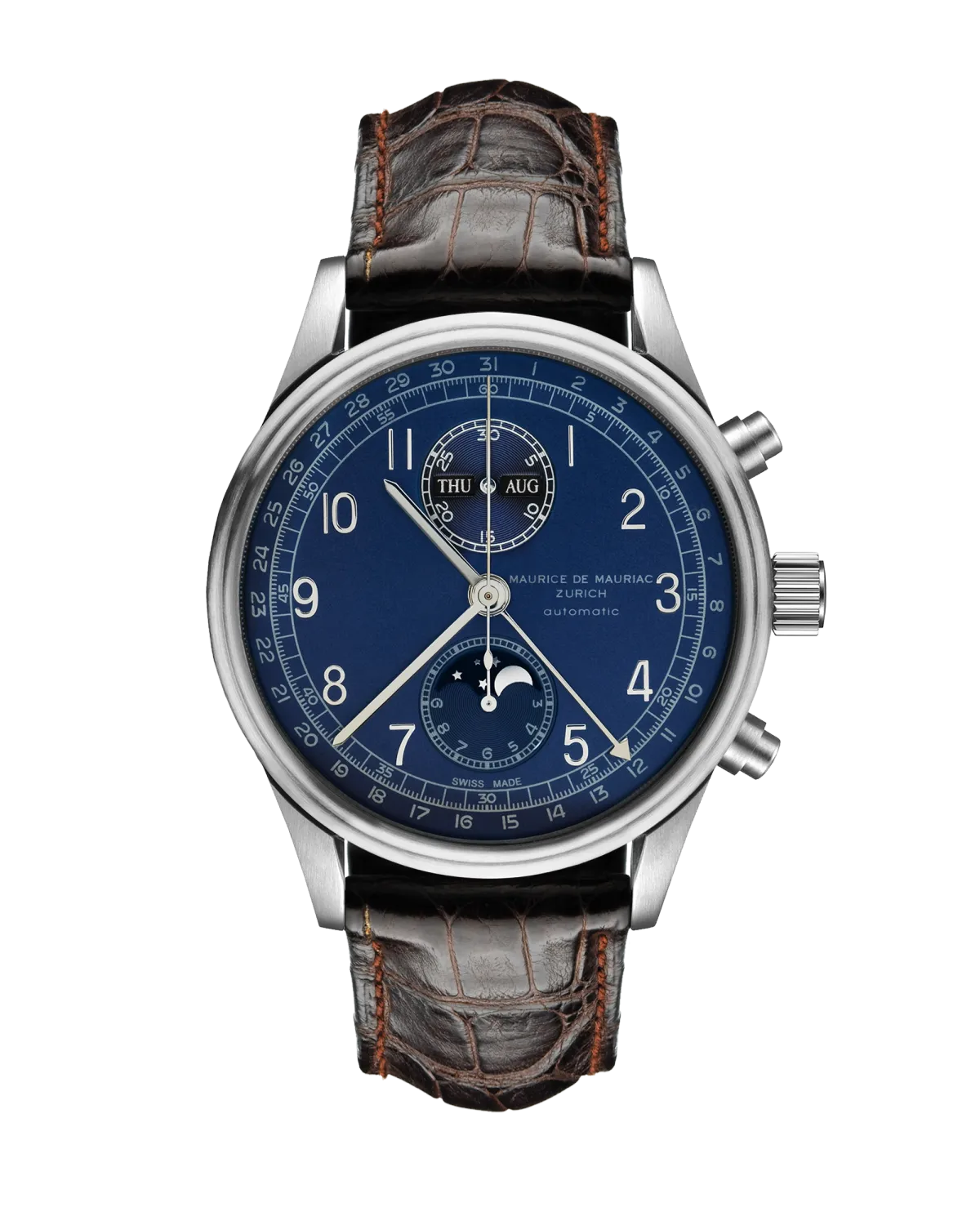 Maurice de Mauriac Chrono Classic Moon Steel montre lune