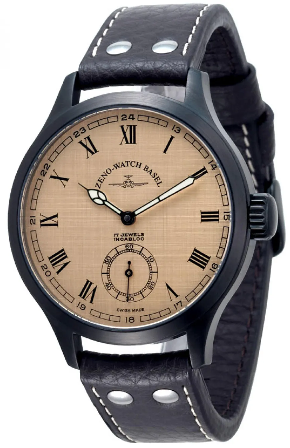 Zeno-Watch Basel OS Retro Winder montre oversize
