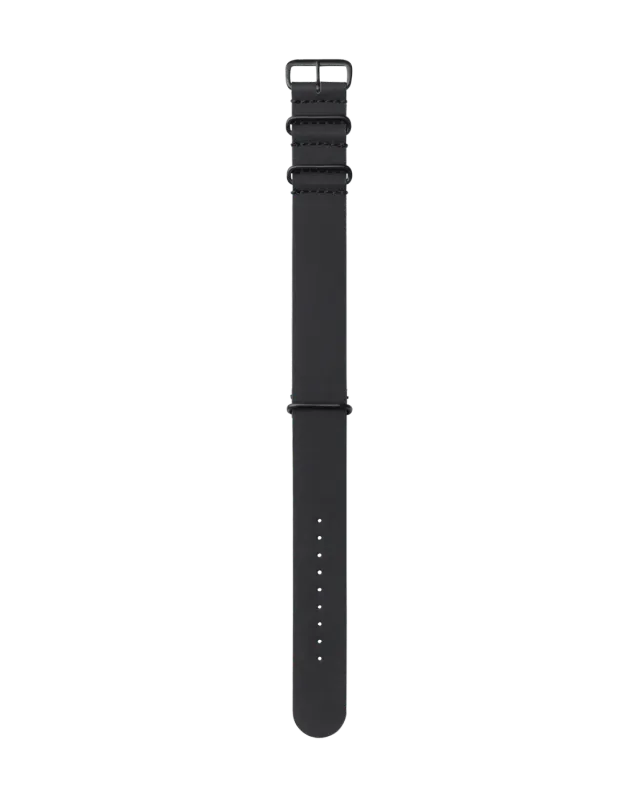 Maurice de Mauriac Black Nato bracelet caoutchouc noir