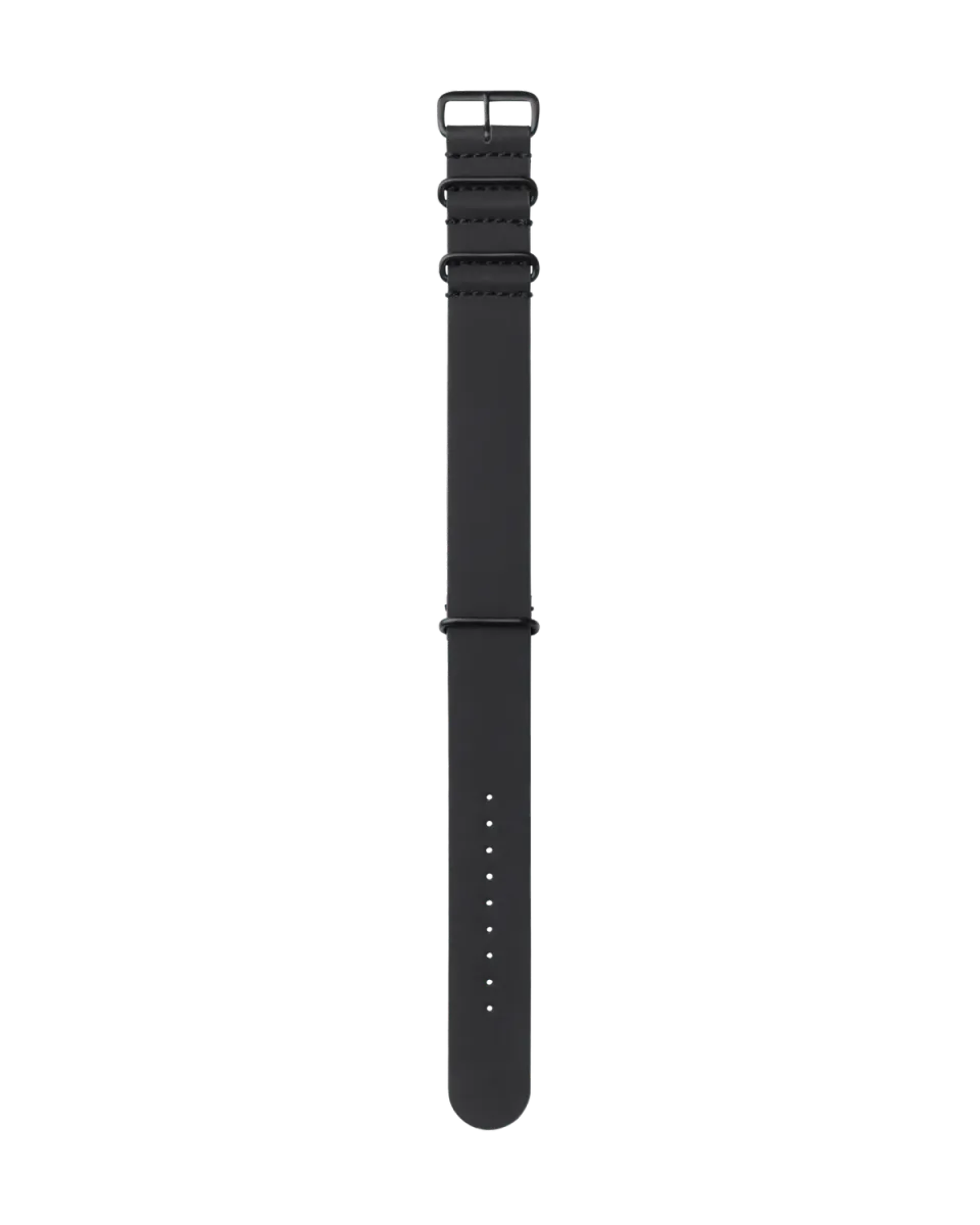 Maurice de Mauriac Black Nato bracelet caoutchouc noir