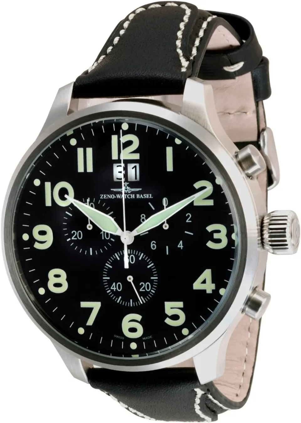 Zeno-Watch Basel Super Oversized ST Chrono Big Date chronographe