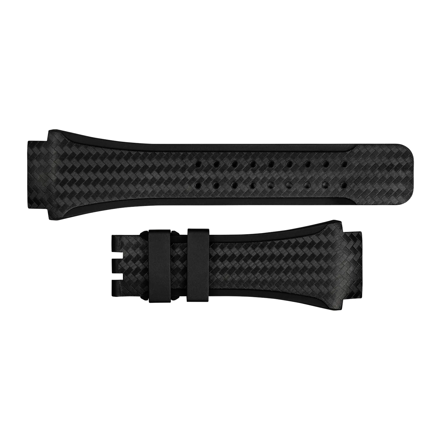 Davosa Titanium Automatic bracelet caoutchouc noir 24 mm