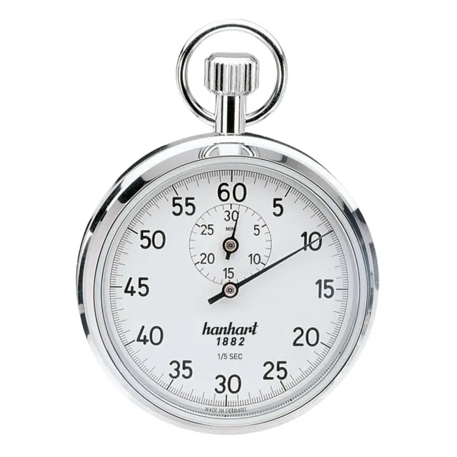 Hanhart Crown Stopper Robust 100 1/5 s chronomètre acier