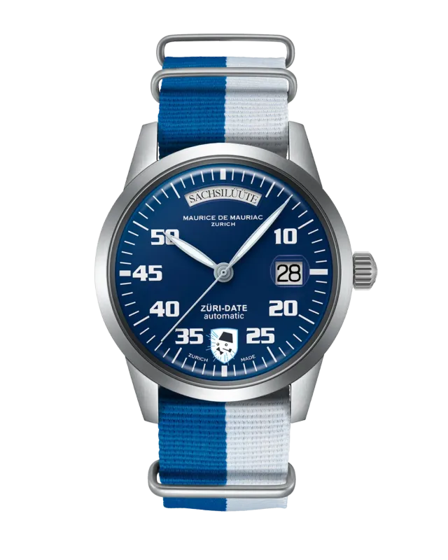 Maurice de Mauriac Automatic Modern Züri Date Sächsilüüte montre