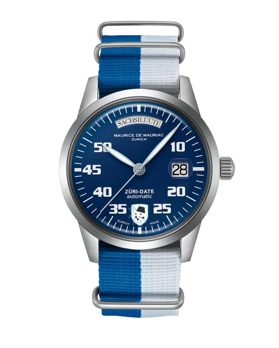 Maurice de Mauriac Automatic Modern Züri Date Sächsilüüte montre