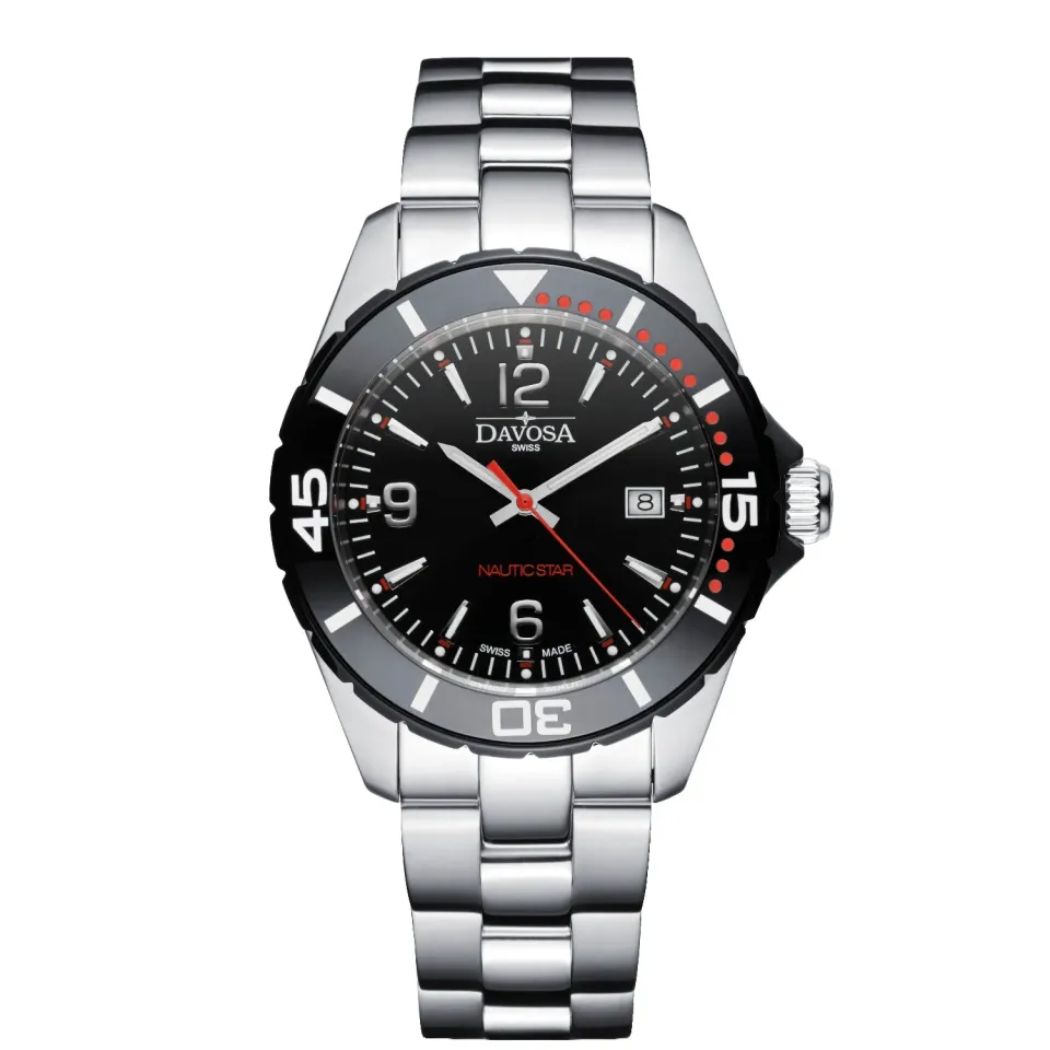 Davosa Nautic Star Montre plongée quartz 40 mm