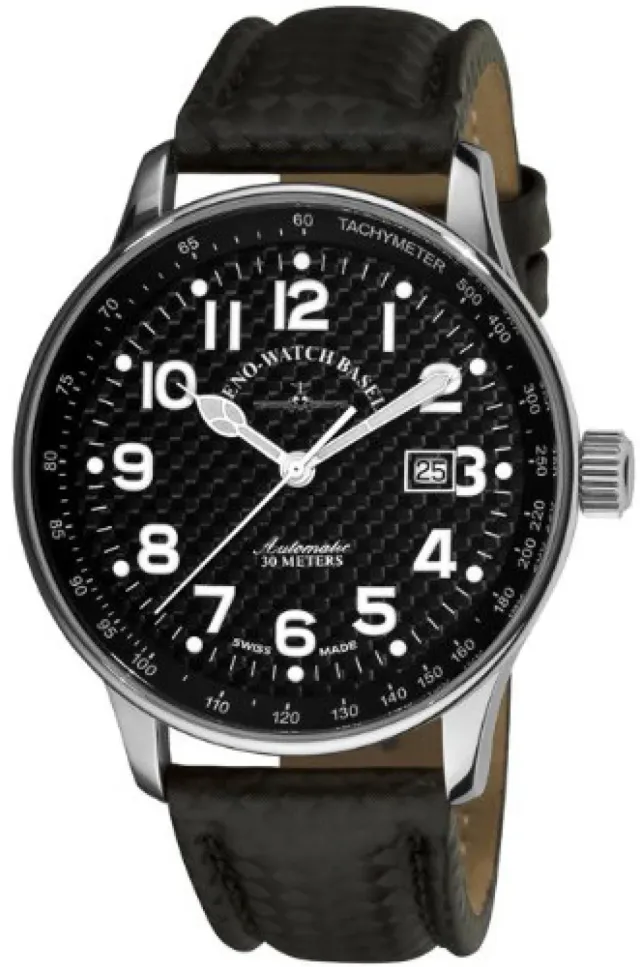 Zeno-Watch Basel X-Large Pilot Carbon montre automatique carbone