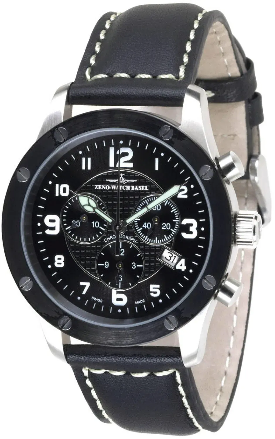 Zeno-Watch Basel Screws 5030 Chronograph montre grande date
