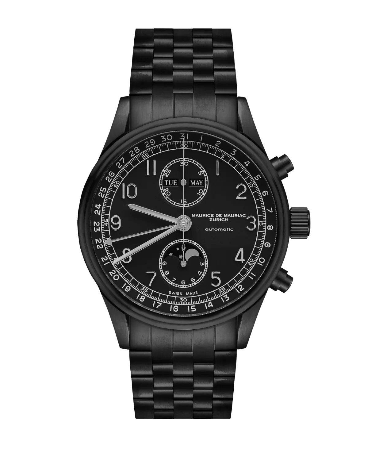 Maurice de Mauriac Chrono Classic Moon Steel montre lune