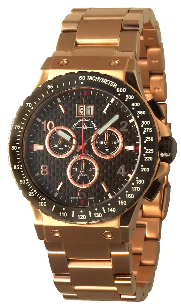 Zeno-Watch Basel Goldfinger Tachymeter Big Date montre chrono