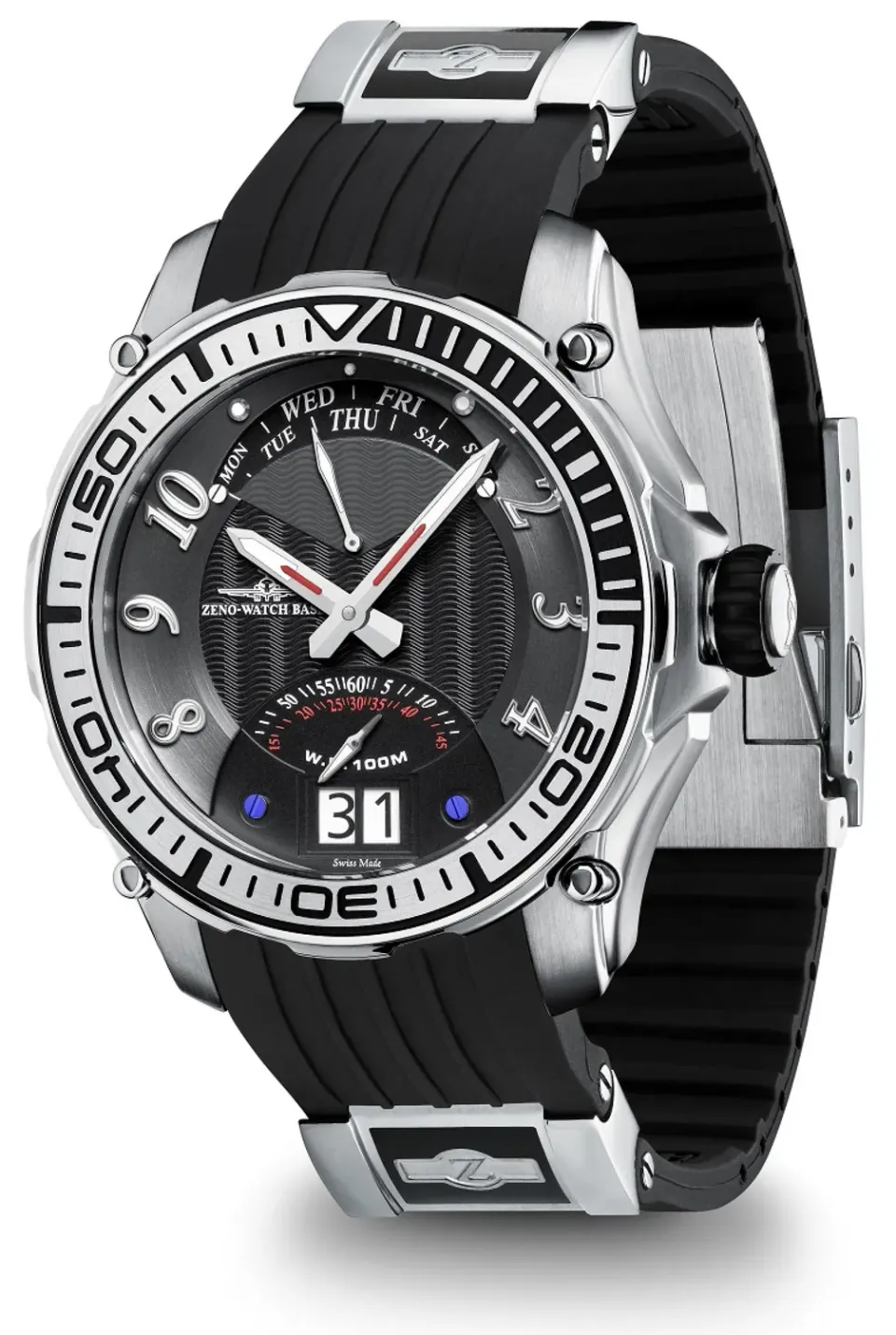 Zeno-Watch Basel Neptun 1 Day Date Retrograde montre quartz
