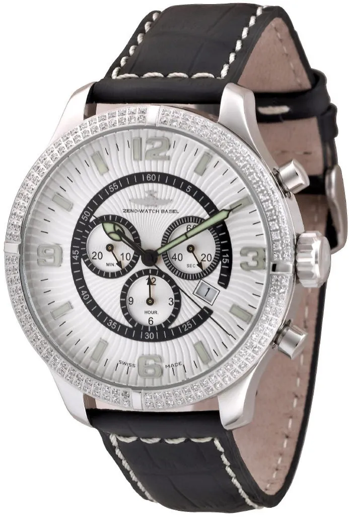 Zeno-Watch Basel Oversized Retro Chrono Parisienne montre or rose