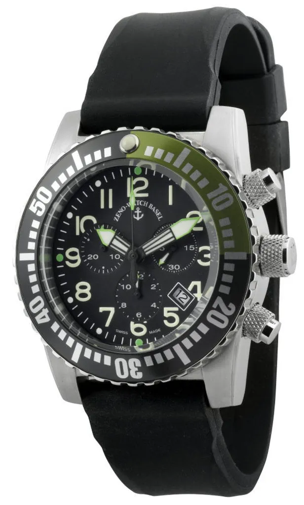 Zeno-Watch Basel Airplane Diver Quartz Chronograph Numbers montre