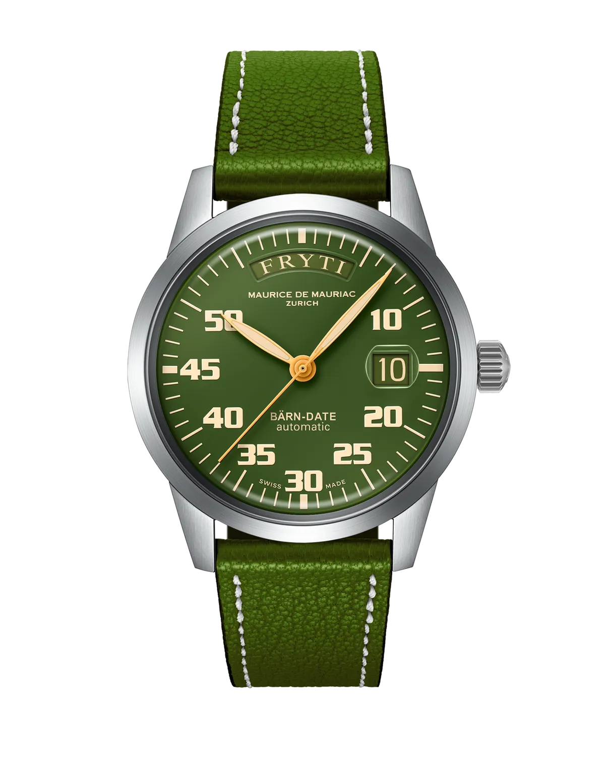 Maurice de Mauriac Automatic Modern Bärn-Date montre verte