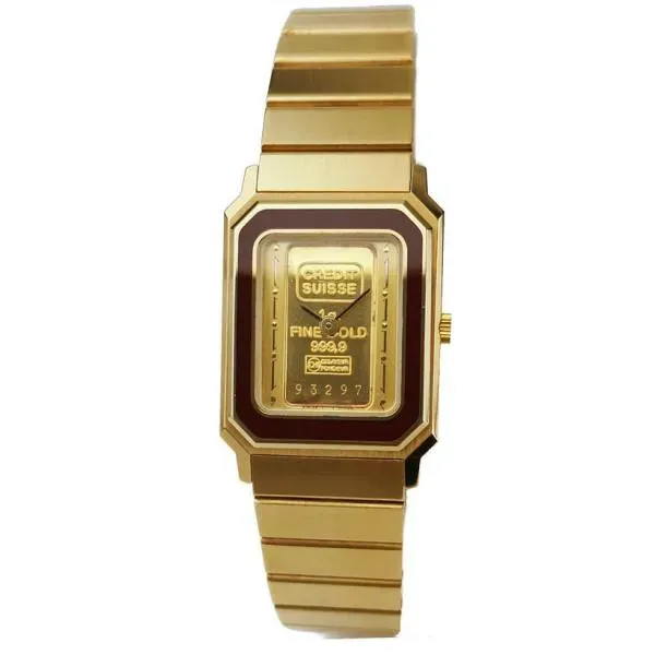Zeno-Watch Basel Ladies Catena gold bar montre femme 1 g or