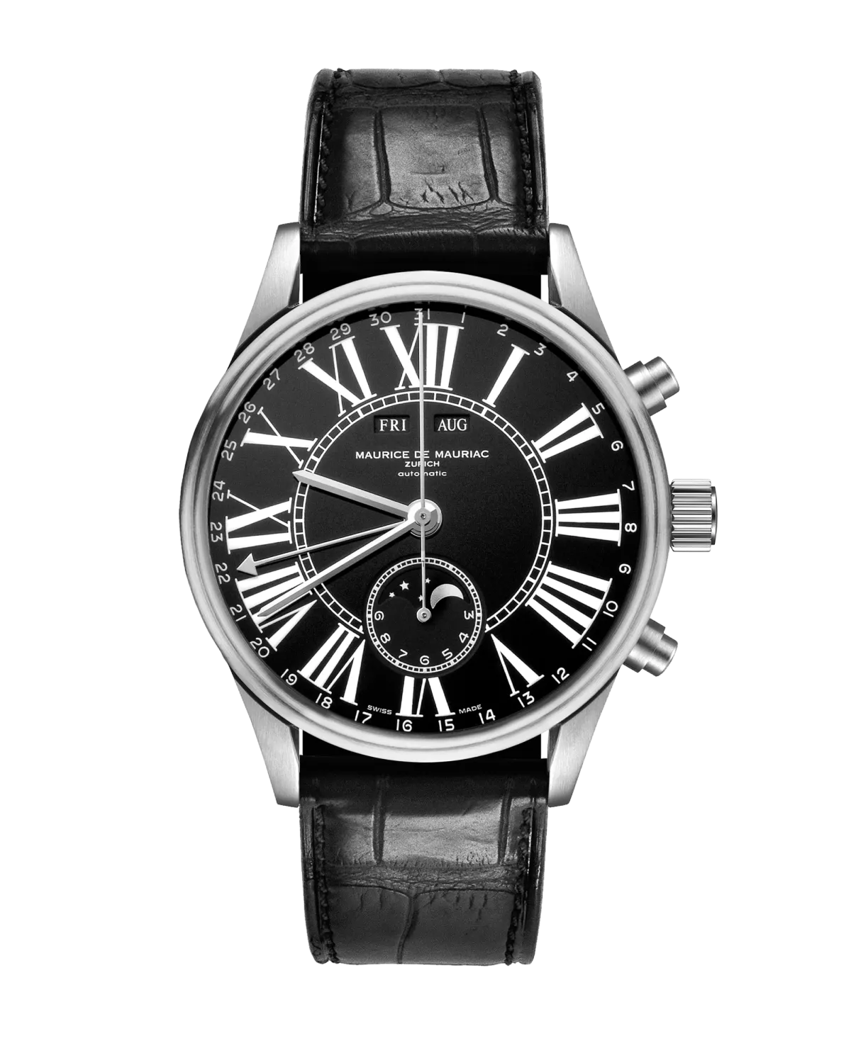 Maurice de Mauriac Chrono Classic Moon Steel montre lune