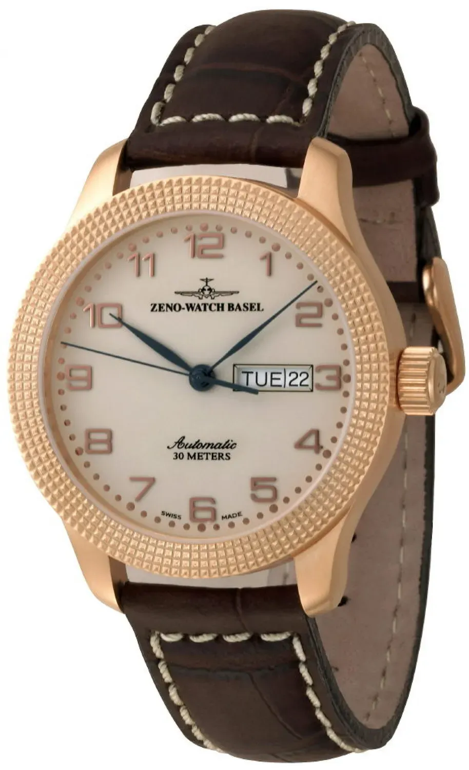 Zeno-Watch Basel New Classic Clou de Paris montre automatique rétro