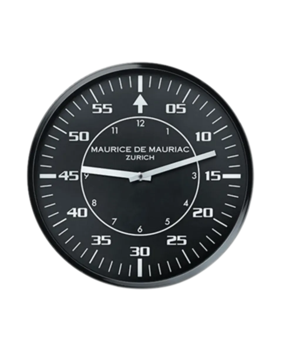Maurice de Mauriac Black Wallclock horloge murale