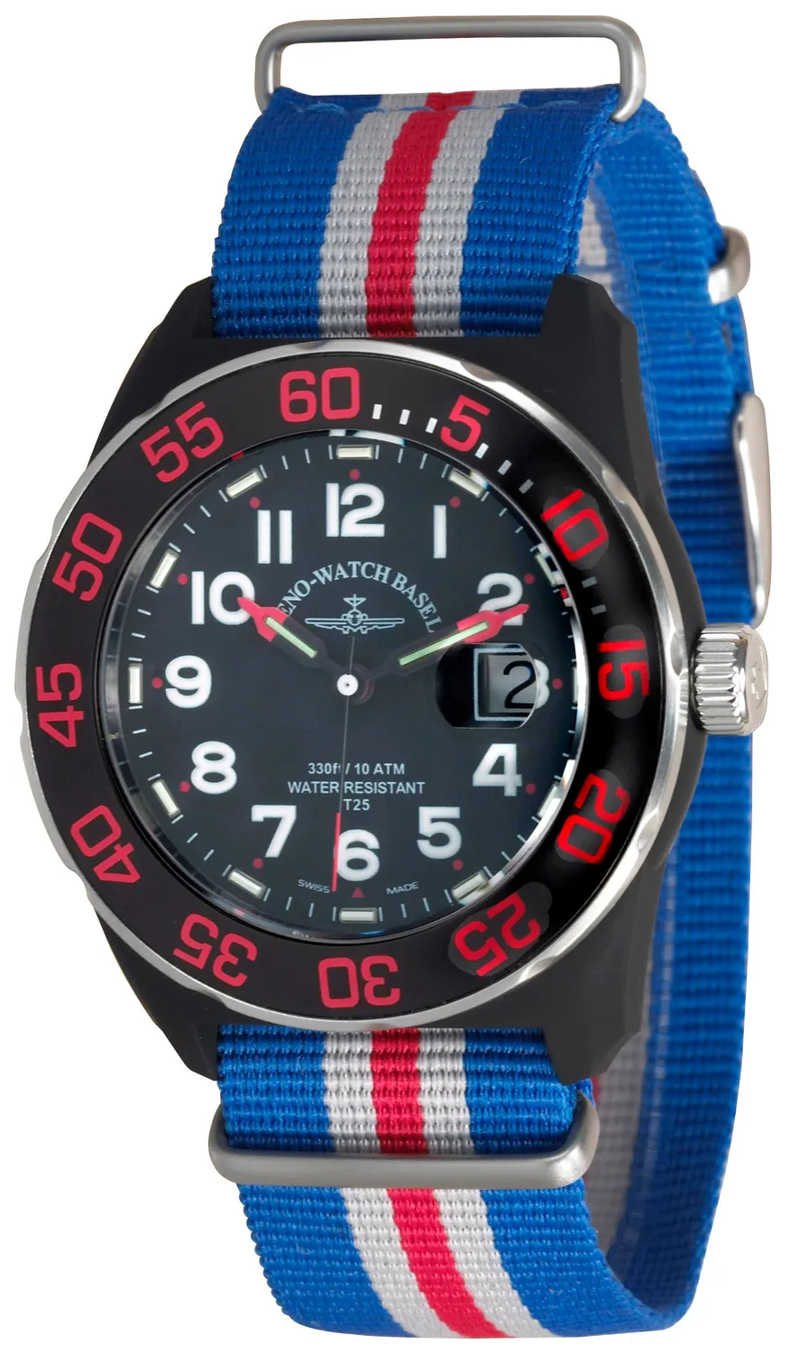 Zeno-Watch Basel Diver H3 Nato montre quartz trigalight