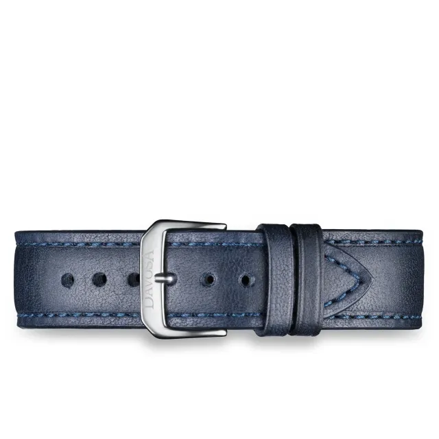 Davosa bracelet cuir bleu montre boucle ardillon