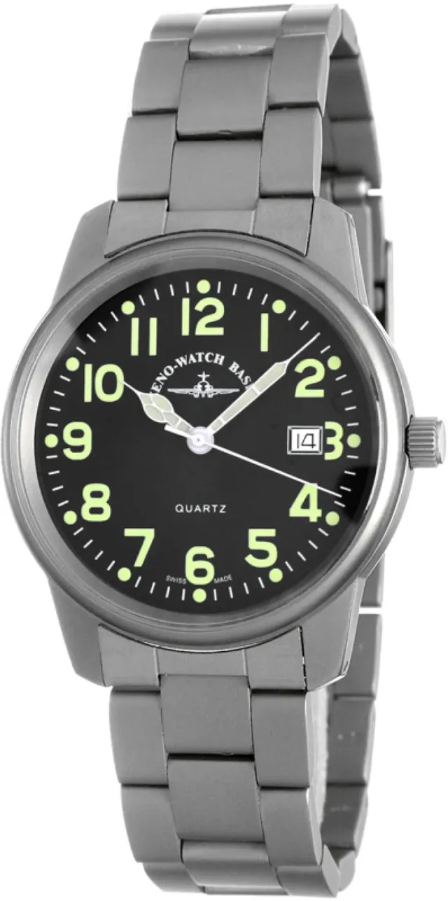 Zeno-Watch Basel Classic Titanium Pilot Quartz montre titane