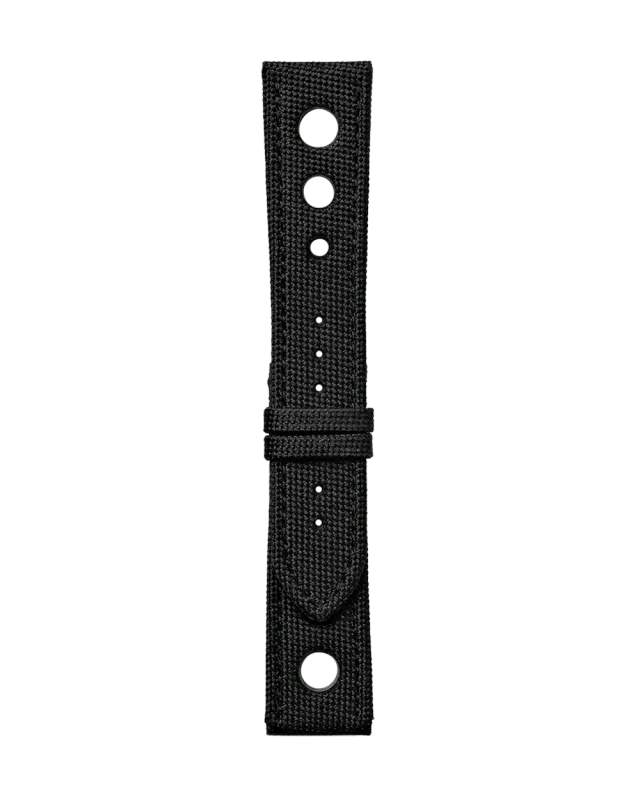 Maurice de Mauriac Black Canvas Strap bracelet toile noir
