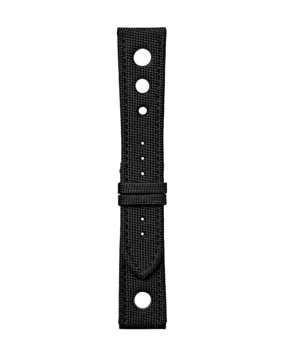 Maurice de Mauriac Black Canvas Strap bracelet toile noir