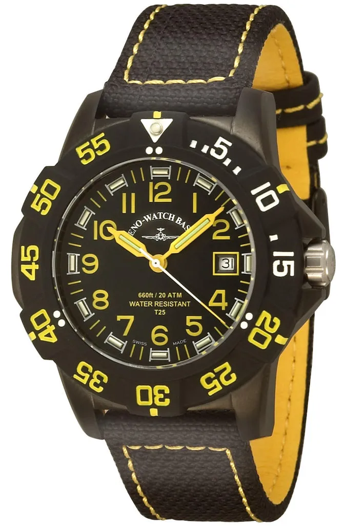 Zeno-Watch Basel Sport H3 Fashion Diver montre plongée tritium