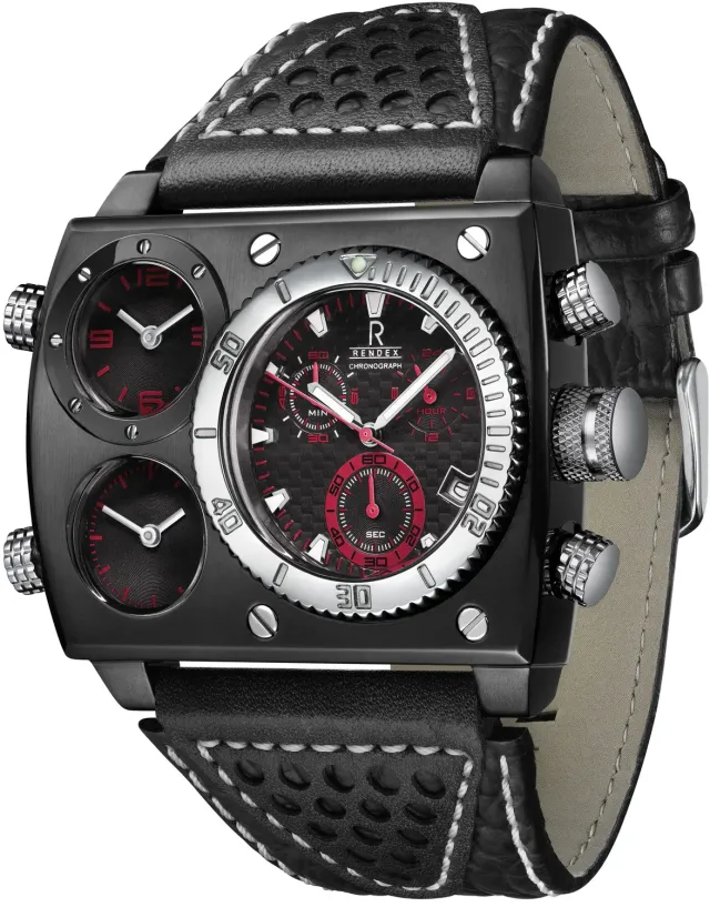 Zeno-Watch Basel Chronograph Threetimer montre noire