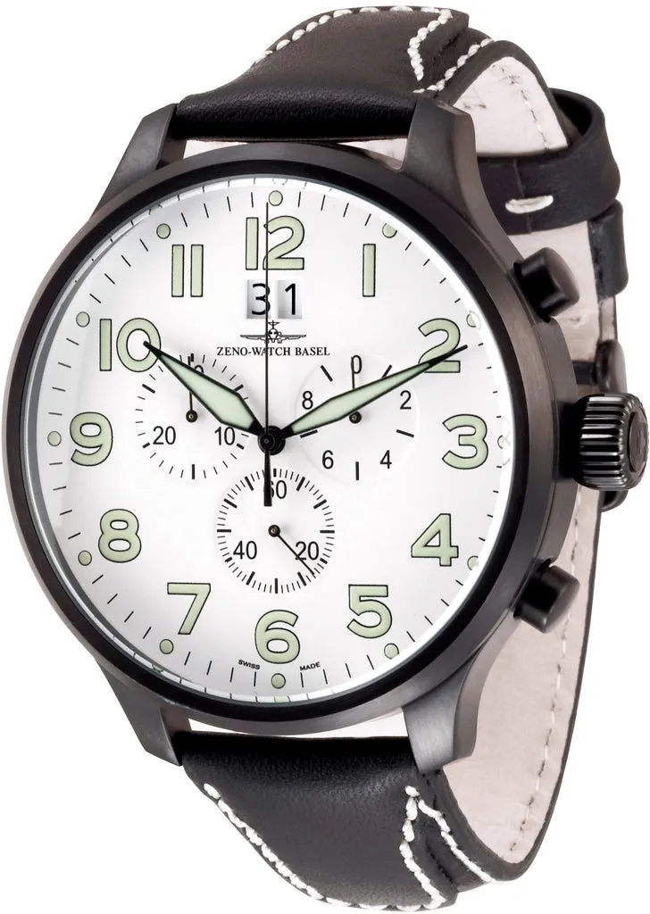 Zeno-Watch Basel Super Oversized BK Chrono Big Date montre chronographe quartz