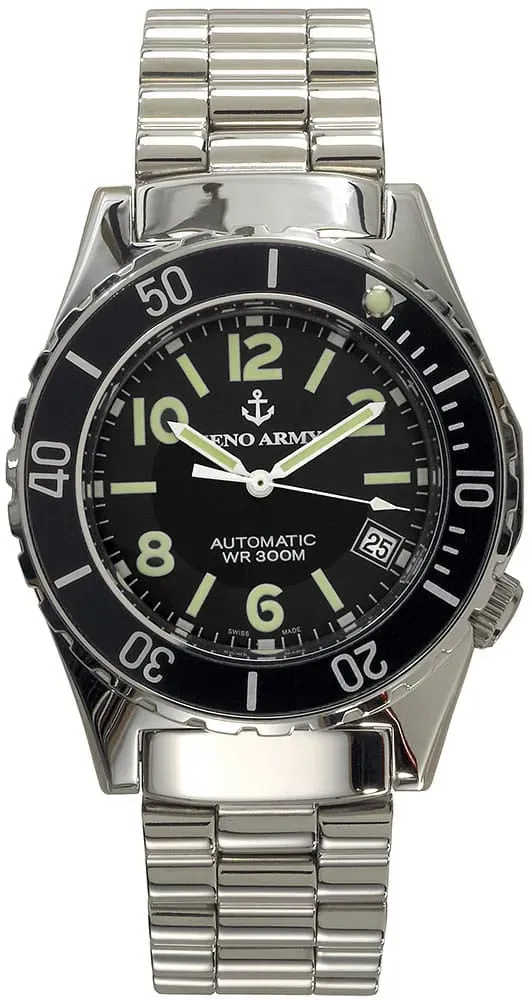 Zeno-Watch Basel Army Diver Automatic montre plongée 1970