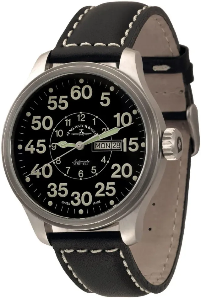 Zeno-Watch Basel OS Pilot Observer Day Date montre pilote jour date