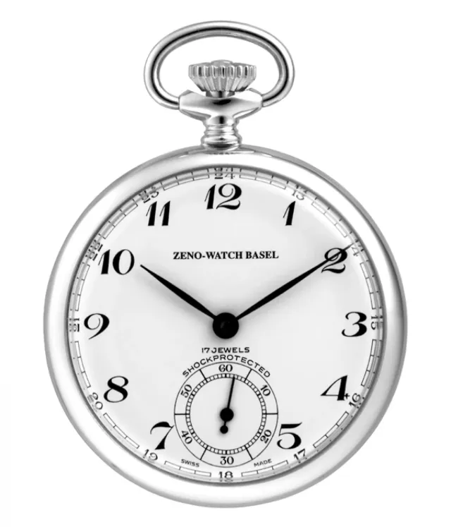 Zeno-Watch Basel Lepine montre de poche chromée