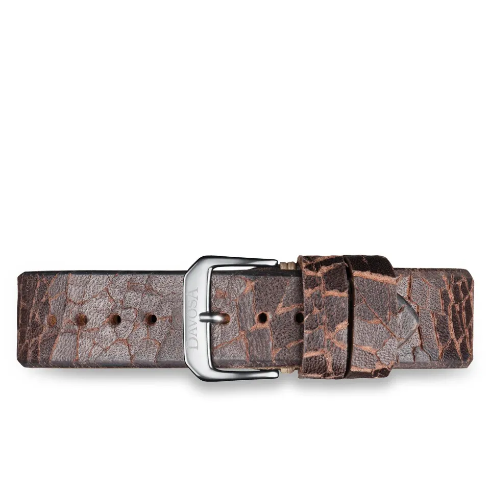Davosa Calfskin Leather Vintage bracelet cuir marron 20 mm