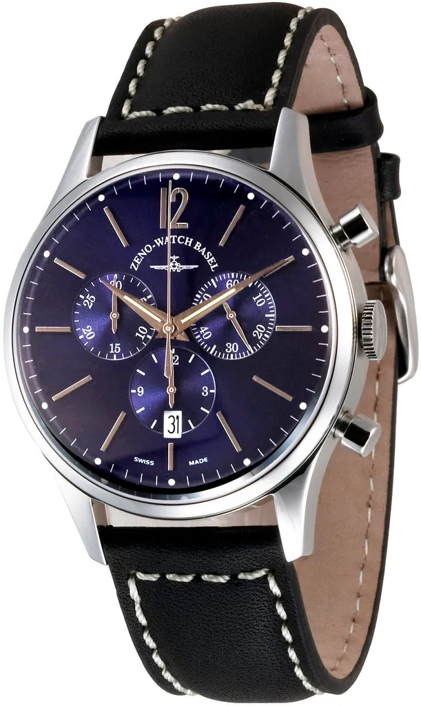 Zeno-Watch Basel Event Gentleman Chronograph 43 montre quartz cadran soleil