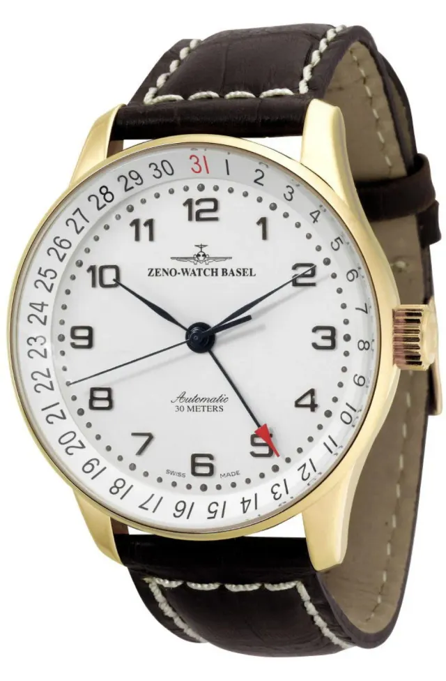 Zeno-Watch Basel X-Large Retro Pointer date pgr montre à date