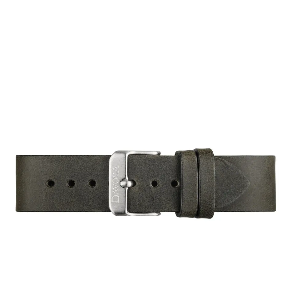 Davosa Bracelet montre cuir vintage surpiqûres
