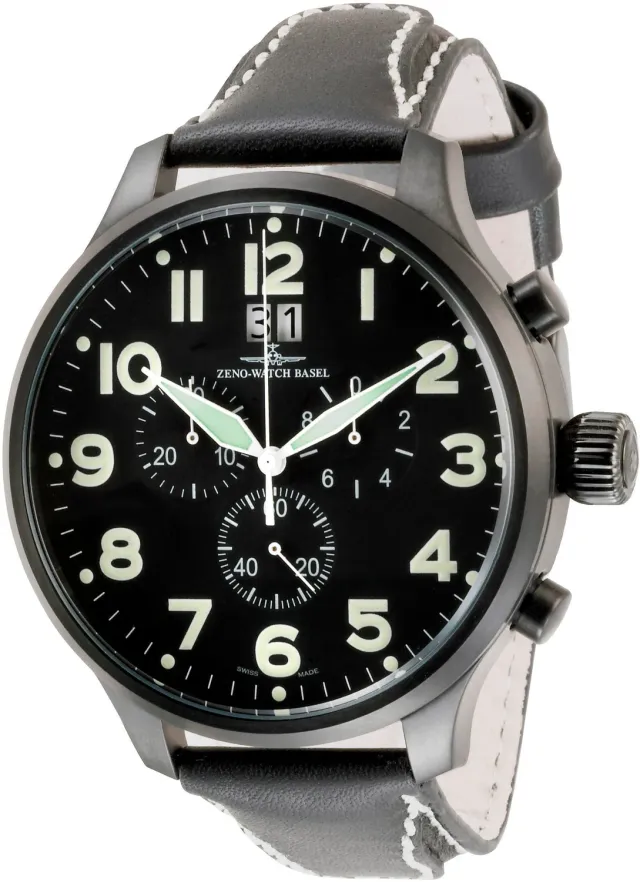 Zeno-Watch Basel Super Oversized BK Chrono Big Date montre chronographe quartz