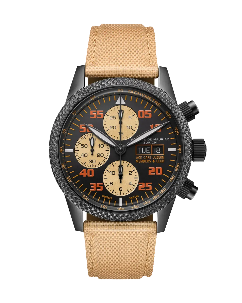 Maurice de Mauriac Chrono Modern ACE Cafe montre chronographe