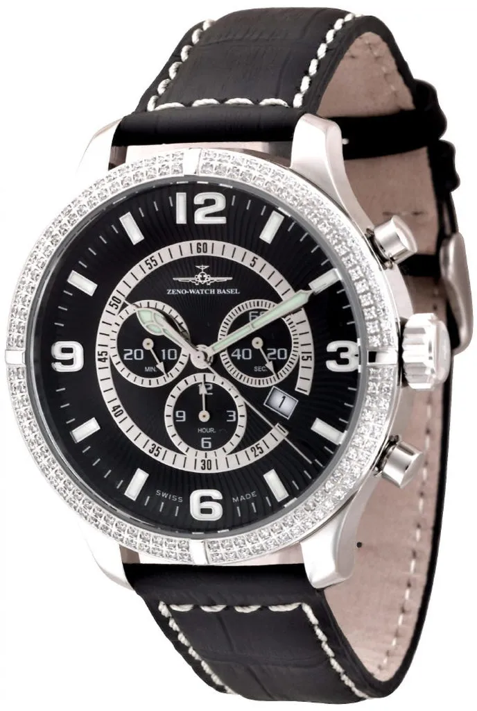 Zeno-Watch Basel Oversized Retro Chrono Parisienne montre or rose
