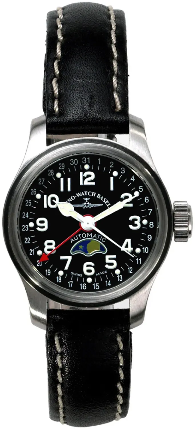 Zeno-Watch Basel Pilot Lady Moon Phase montre femme