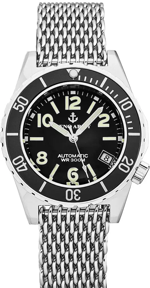 Zeno-Watch Basel Army Diver montre automatique mesh édition limitée