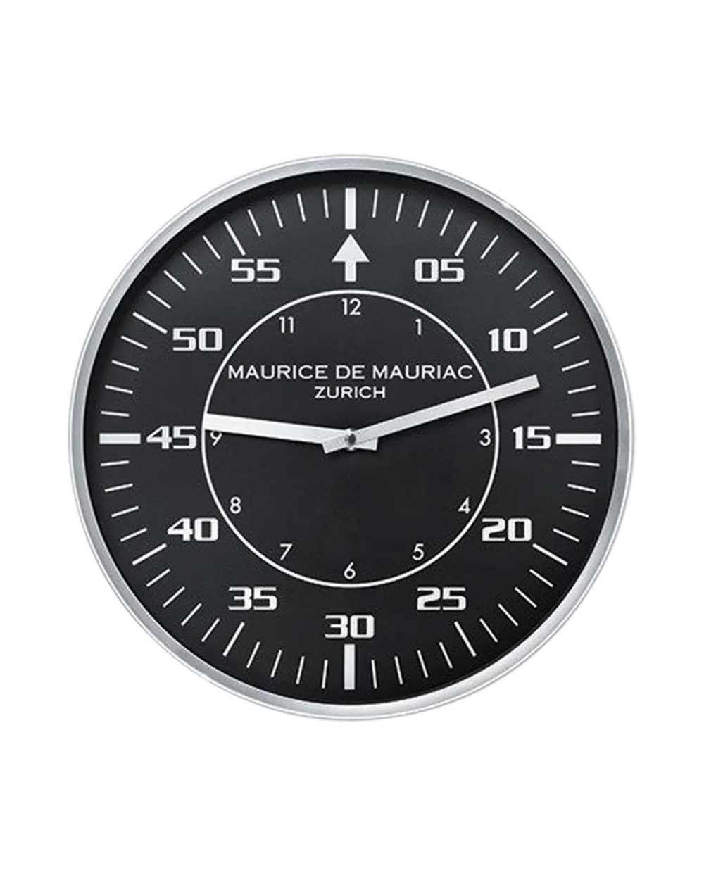 Maurice de Mauriac Black Wallclock horloge murale