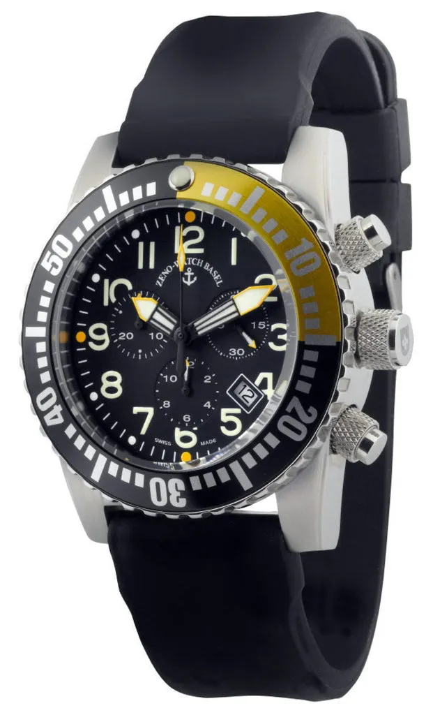 Zeno-Watch Basel Airplane Diver Quartz Chronograph Numbers montre