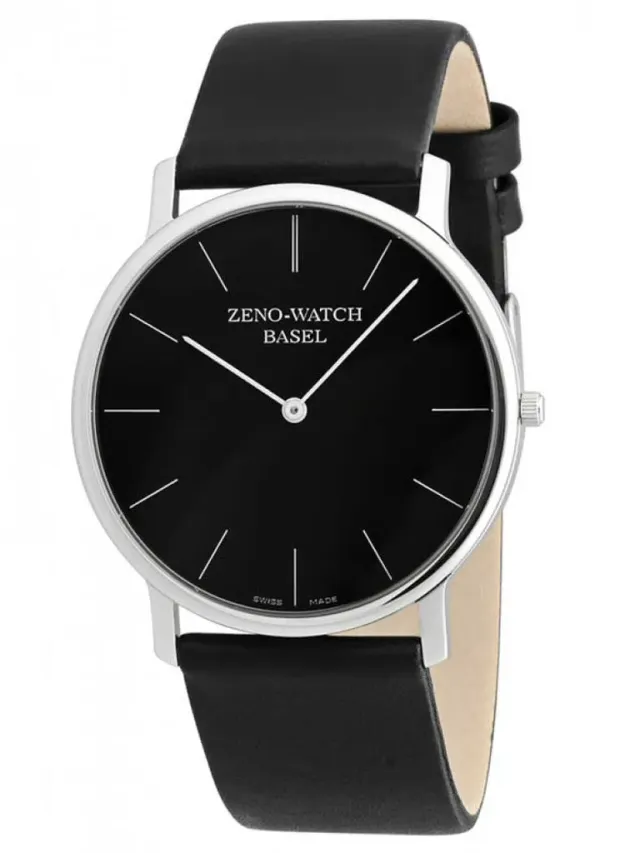 Zeno-Watch Basel Bauhaus Stripes montre quartz noire