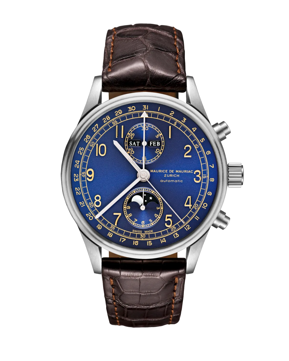 Maurice de Mauriac Chrono Classic Moon Steel montre lune