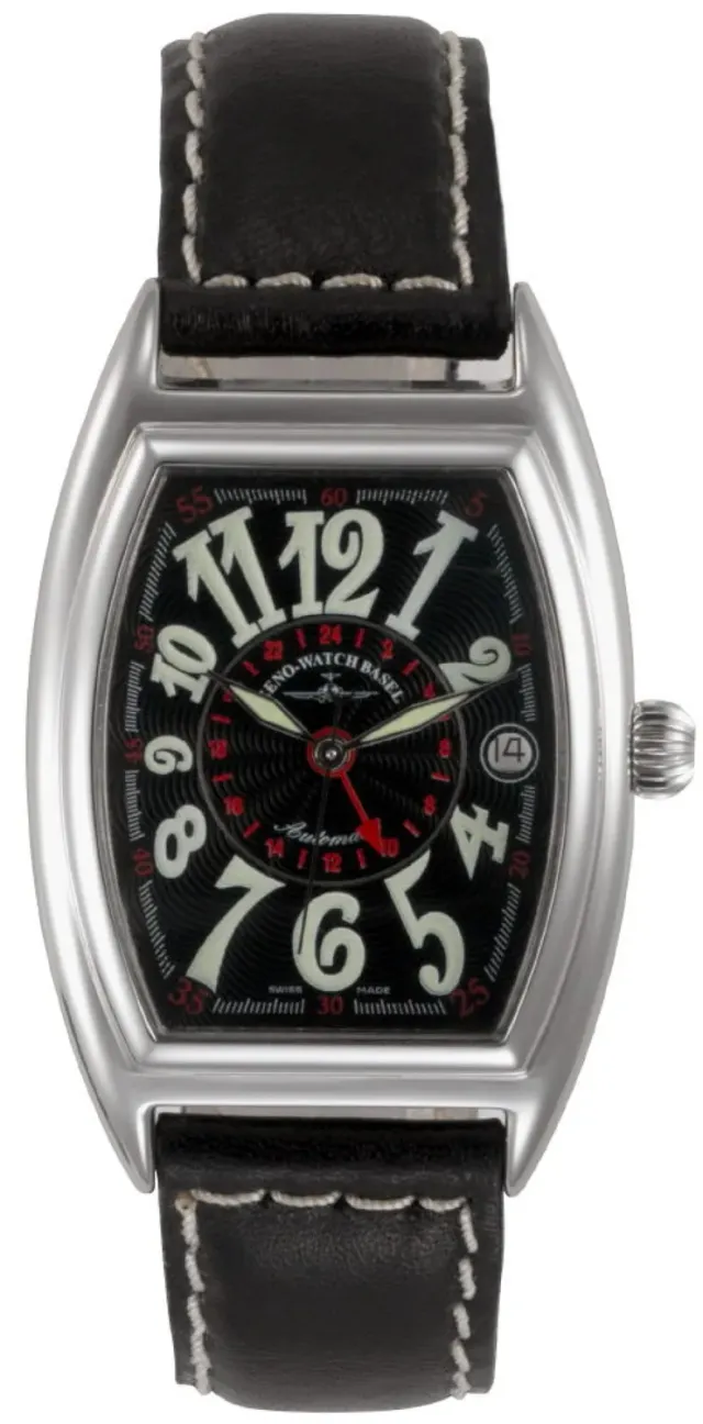 Zeno-Watch Basel Tonneau Retro GMT montre double fuseau