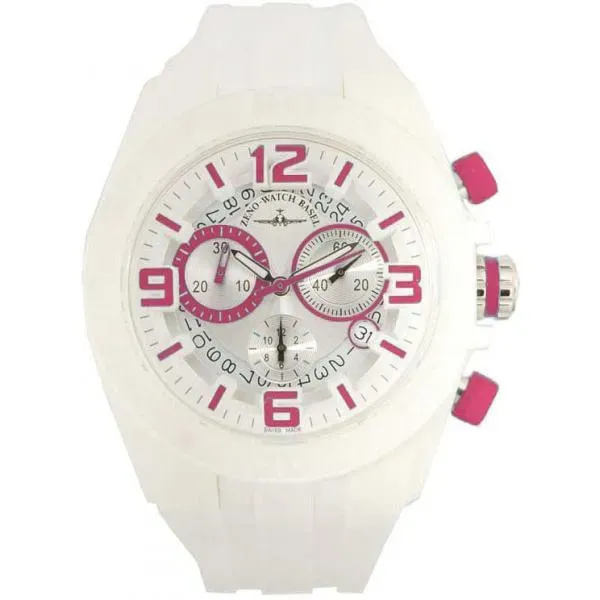 Zeno-Watch Basel Sport Silicon Chrono Whity montre blanche XL
